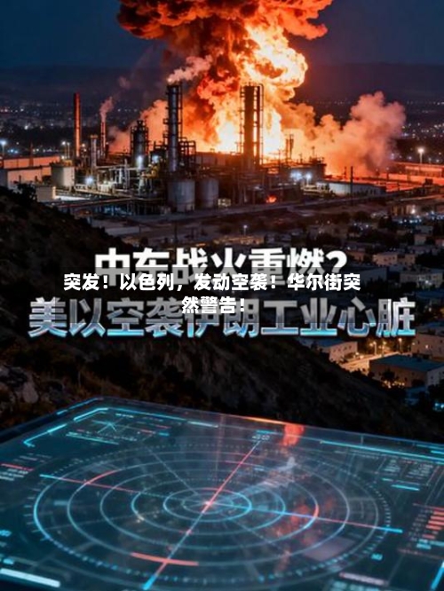 突发！以色列，发动空袭！华尔街突然警告！