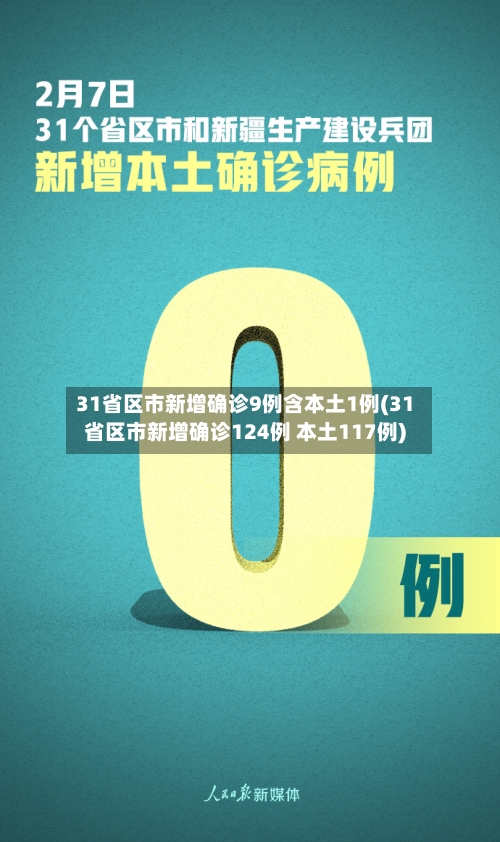 31省区市新增确诊9例含本土1例(31省区市新增确诊124例 本土117例)