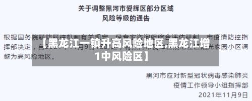 【黑龙江一镇升高风险地区,黑龙江增1中风险区】