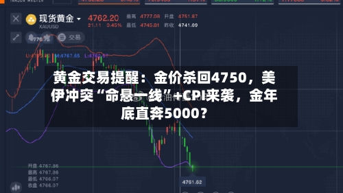 黄金交易提醒：金价杀回4750，美伊冲突“命悬一线”+CPI来袭，金年底直奔5000？