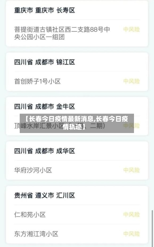 【长春今日疫情最新消息,长春今日疫情轨迹】