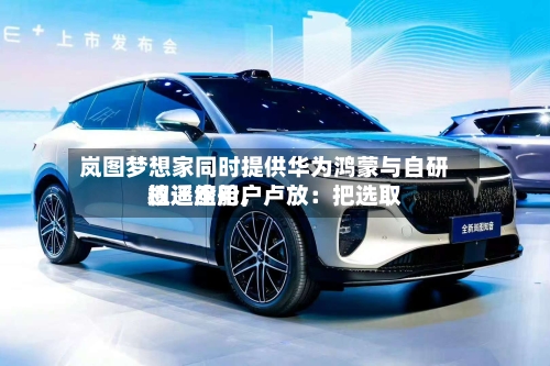 岚图梦想家同时提供华为鸿蒙与自研逍遥座舱，卢放：把选取权还给用户