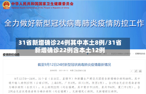 31省新增确诊24例其中本土8例/31省新增确诊22例含本土12例
