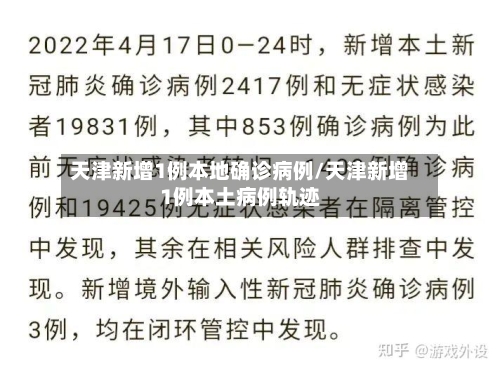 天津新增1例本地确诊病例/天津新增1例本土病例轨迹